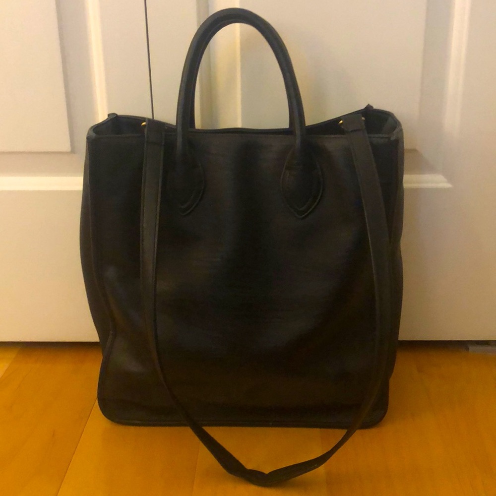 JCREW tote bag - black with gold hardware